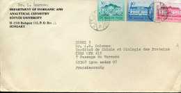 Lettre Pour La France 3 Timbres Budapest 1996 - Storia Postale