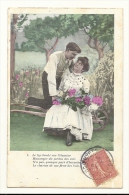 Cp, Couple, 4 - Le Lys Brodée Sur L'étamine.....,  Voyagée 1907 - Paare