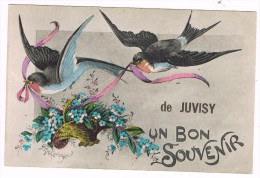 D91. DE  JUVISY UN BON SOUVENIR. HIRONDELLES. - Juvisy-sur-Orge