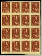 1920 - Bogenstück Mit 16 Briefmarken Georgien / La Georgie - Mi. Nr. 7 B Ungezähnt - Georgia