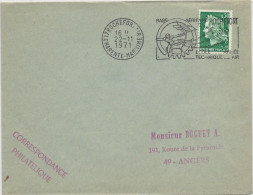 1971 - ENV. De La BASE AERIENNE N° 721 Avec MECA De ROCHEFORT (CHARENTE MARITIME) - Military Postmarks From 1900 (out Of Wars Periods)