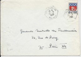 1966 - BASE AERIENNE - ENVELOPPE De STRASBOURG AIR - Military Postmarks From 1900 (out Of Wars Periods)