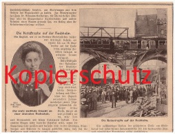 Original Zeitungsbericht - 1908 - Hochbahn In Berlin , Katastrophe , Gleisdreieck , Unfall , Straßenbahn , Eisenbahn !! - Ferrovie