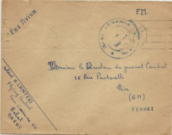 1946 - BASE AERIENNE N° 311 Au MAROC - ENVELOPPE FM De RABAT - Military Postmarks From 1900 (out Of Wars Periods)