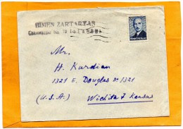 Turkey Old Cover Mailed To USA - Covers & Documents