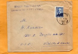 Turkey Old Cover Mailed To USA - Briefe U. Dokumente