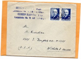 Turkey Old Cover Mailed To USA - Unused Stamps