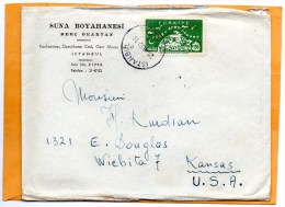 Turkey Old Cover Mailed To USA - Unused Stamps