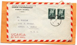 Turkey Old Cover Mailed To USA - Brieven En Documenten