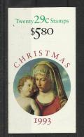 Carnet Booklet Markenheftchen Etats Unis USA Noel Christmas Vierge Enfant 2193 Giovanni B Cima - 3. 1981-...
