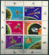 1972 Panama Space Satellite USA Apollo Rocket Sheet Used - America Del Nord