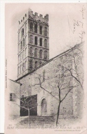 ELNE (PYRENEES ORIENTALES)105  EGLISE CLOCHER ET FACADE SUD  1903 - Elne