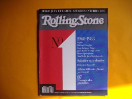 ROLLING STONE  -  N° 1  -  Janvier - Février 1988 -  1968 - 1988 Vue Par Michael DOUGLAS  -  Jesse Jackson STING  - - Musique