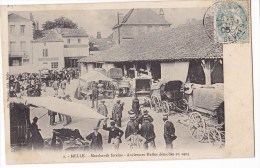 MELLE. - Marchands Forains. Anciennes Halles Démolies En 1903 - Melle