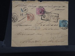 FRANCE - LETTRE CHARGEE DE PARIS POUR BLENOD LES TOUL - AFF TRICOLORE TYPE SAGE 1899 TARIF A 95c A VOIR - LOT P2759 - Postal Rates