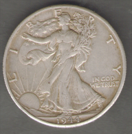 STATI UNITI HALF DOLLAR 1944 AG SILVER - 1916-1947: Liberty Walking (Libertà Che Cammina)