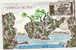 Nouvelle Caledonie Carte Maximum Du PA 71 Corbeille De Yaté  Du 25 Septembre 1962 - Cartoline Maximum