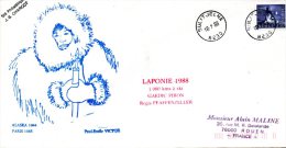 NORVEGE. Belle Enveloppe Ayant Circulé En 1988. Laponie 1988 : 1000 Kms à Ski. Oblitération : Sulitjelma. - Arctic Expeditions