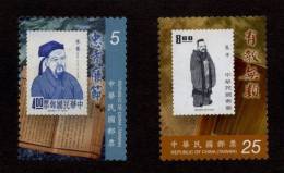 TAIWAN 2010 - Grands éducateurs Chinois, Timbres Sur Timbres - 2 Val Neuf // Mnh - Unused Stamps