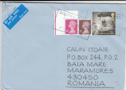 1299FM- QUEEN ELISABETH 2ND, WOMEN IN FACTORY, STAMPS ON COVER, 2010, UK - Cartas & Documentos