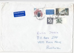 1365FM- MOVING TRUCK, MUSEUM, KNIGHT, SHOEMAKER SHOP SIGN, STAMP ON COVER, 2001, SWEDEN - Storia Postale