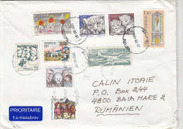 1367FM- TIGER, PLANE, CHILDRENS, THEATRE, STAMP ON COVER, 2001, SWEDEN - Lettres & Documents