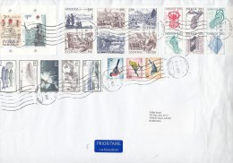 1369FM- BIRDS, MACHINES, TOWNS, PHILATELIC EXHIBITION, SCIENCE, FISH, STAMP ON COVER, 2009, SWEDEN - Briefe U. Dokumente