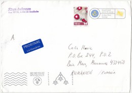 1370FM- BUTTERFLY, STAMP ON COVER, 2010, SWEDEN - Storia Postale