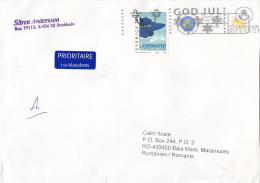 1371FM- PLANE, STAMP ON COVER, 2011, SWEDEN - Brieven En Documenten