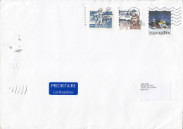 1372FM- PLANE, PILOT, WINTER LANDSCAPE, STAMP ON COVER, 2011, SWEDEN - Brieven En Documenten