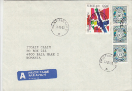 14657- LILLEHAMMER WINTER OLYMPIC GAMES, STAMPS ON COVER, 1993, NORWAY - Covers & Documents