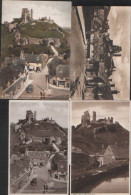 FOUR OLD POSTCARDS OF CORFE CASTLE DORSET ALL UNUSED - Sonstige & Ohne Zuordnung