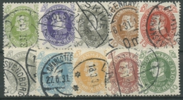 Dänemark 185/94 Gestempelt 60. Geburtstag Von König Christian X. - Revenue Stamps