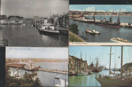 FOUR OLD POSTCARDS OF WEYMOUTH SHOWS SHIPS SHIPPING FERRY WIND POWERED SHIPS DORSET - Weymouth