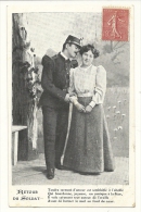 Cp, Couple, Retour Du Soldat, Voyagée 1907 - Paare