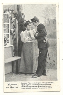 Cp, Couple, Retour Du Soldat, Voyagée 1907 - Paare