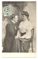 Cp, Couple, Je Vous Jure Que Je Vous Aime, Voyagée 1905 - Paare