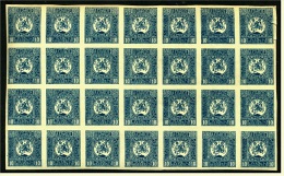1919 - Bogenstück Mit 28 Briefmarken Georgien / La Georgie - Mi. Nr. 1 B Ungezähnt - Georgia
