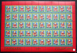 Denmark Christmas Seal 1968 MNH ( **) Full Sheet Folded  5 Different Christmas Men - Ganze Bögen