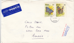 1389FM- BUTTERFLIES, STAMPS ON COVER, 1999, IRELAND - Covers & Documents