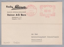 MOTIV RADIO 1950-08-10 BERN1 Frama "0010" #978 Radio Steiner Ag - Postage Meters