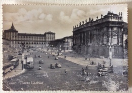 Torino Piazza Castello Non Viaggiata Anni 40 ( Segni Di Usura ) - Lugares Y Plazas