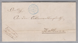 Heimat SG SCHÄNIS Langstempel 1874-07-20 Blau Auf Brief Nach Kaltbrunn - ...-1845 Vorphilatelie