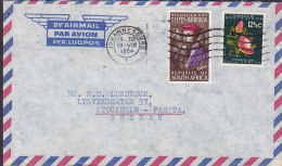 South Africa Airmail Lugpos Par Avion A. QUINDING & Son, JOHANNESBURG 1964 Cover Brief 12½ C. Stamp & Calvin Calvyn - Lettres & Documents