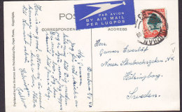 South Africa PPC Cableway Lions Head Cape Town Airmail Lugpos Par Avion Label DURBAN 1947 Tree Stamp (2 Scans) - Poste Aérienne