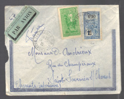 MADAGASCAR 1935 N° Usages Courants Obl. S/Lettre Pour  La France - Covers & Documents