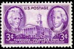 USA 1946 Scott 941, Tennessee Statehood, 150th Anniv., MNH ** - Unused Stamps
