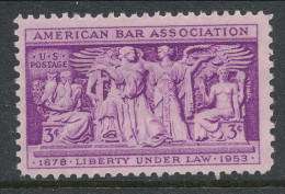 USA 1953 Scott  # 1022. American Bar Association, 75th Anniv., MNH (**) - Neufs