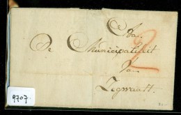 VOORLOPER * BRIEFOMSLAG Aan De MUNICIPALITEIT Te ZEGWAARD  (9707) - ...-1852 Prephilately