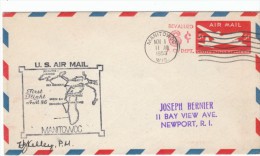 #UC19 6-cent Airmail Rate On 5-cent Stamped Envelope Stationery 1951 Cover - 2c. 1941-1960 Covers